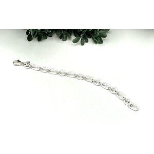 Silver tone Oval Link Chain Bracelet Lobster Clasp by Origami Owl